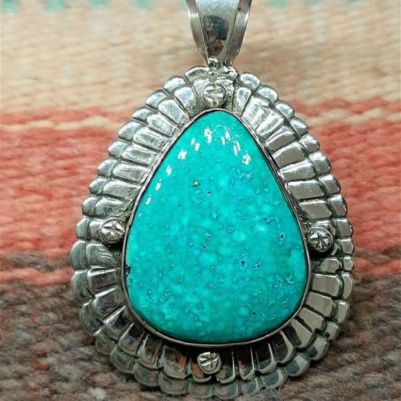 Sleeping Beauty Turquoise Pendant #3469 - Picture 2 of 2